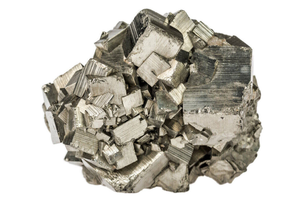 Pyrite with metallic luster