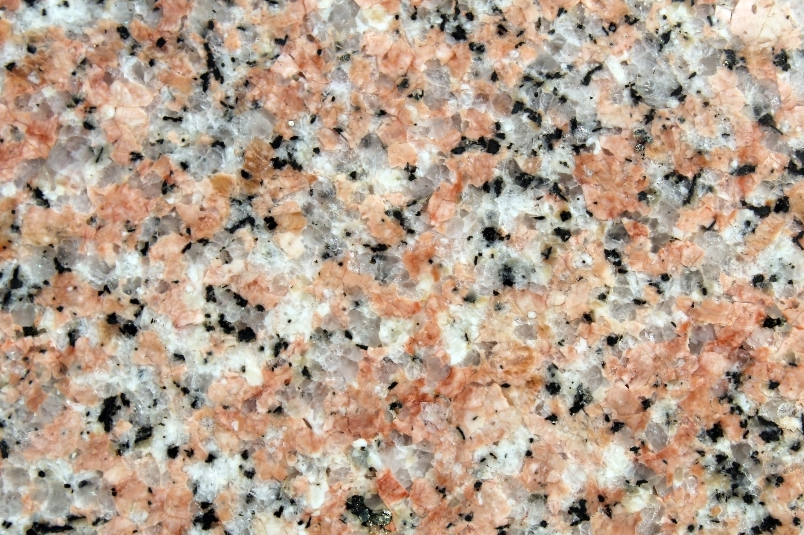 Granite Countertop with visible quartz, feldspar, and accessory minerals.