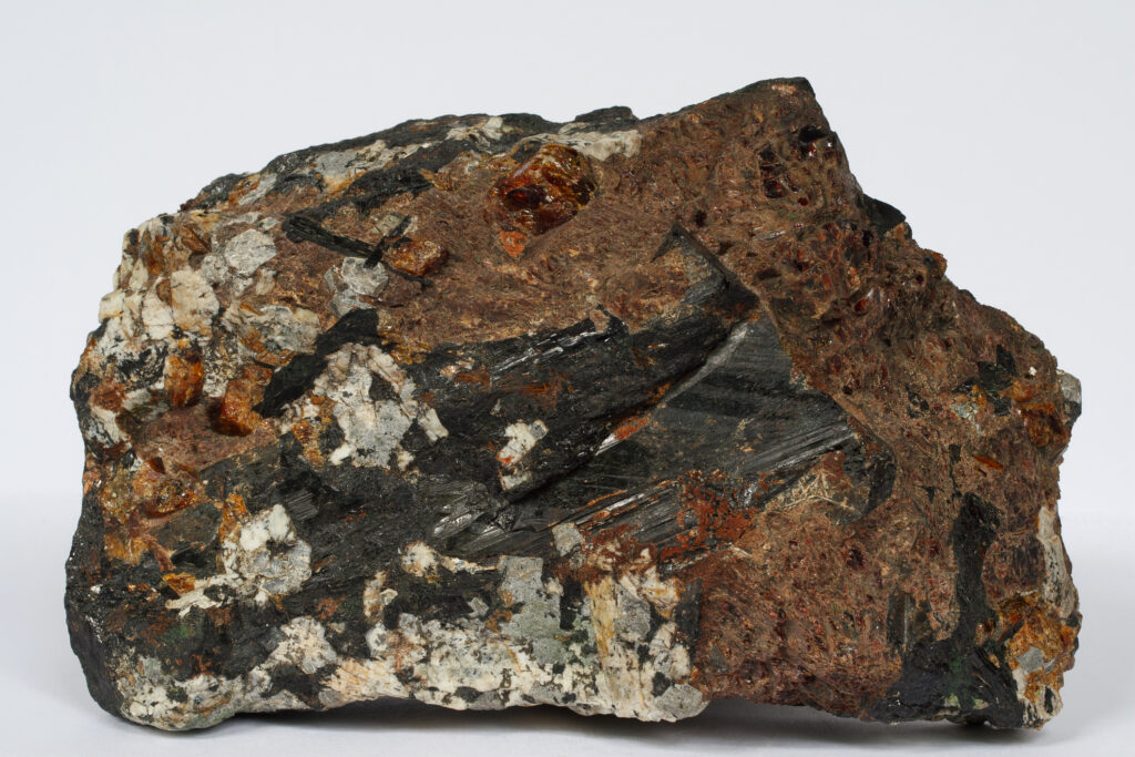 Pegmatite with topaz and other large crystals