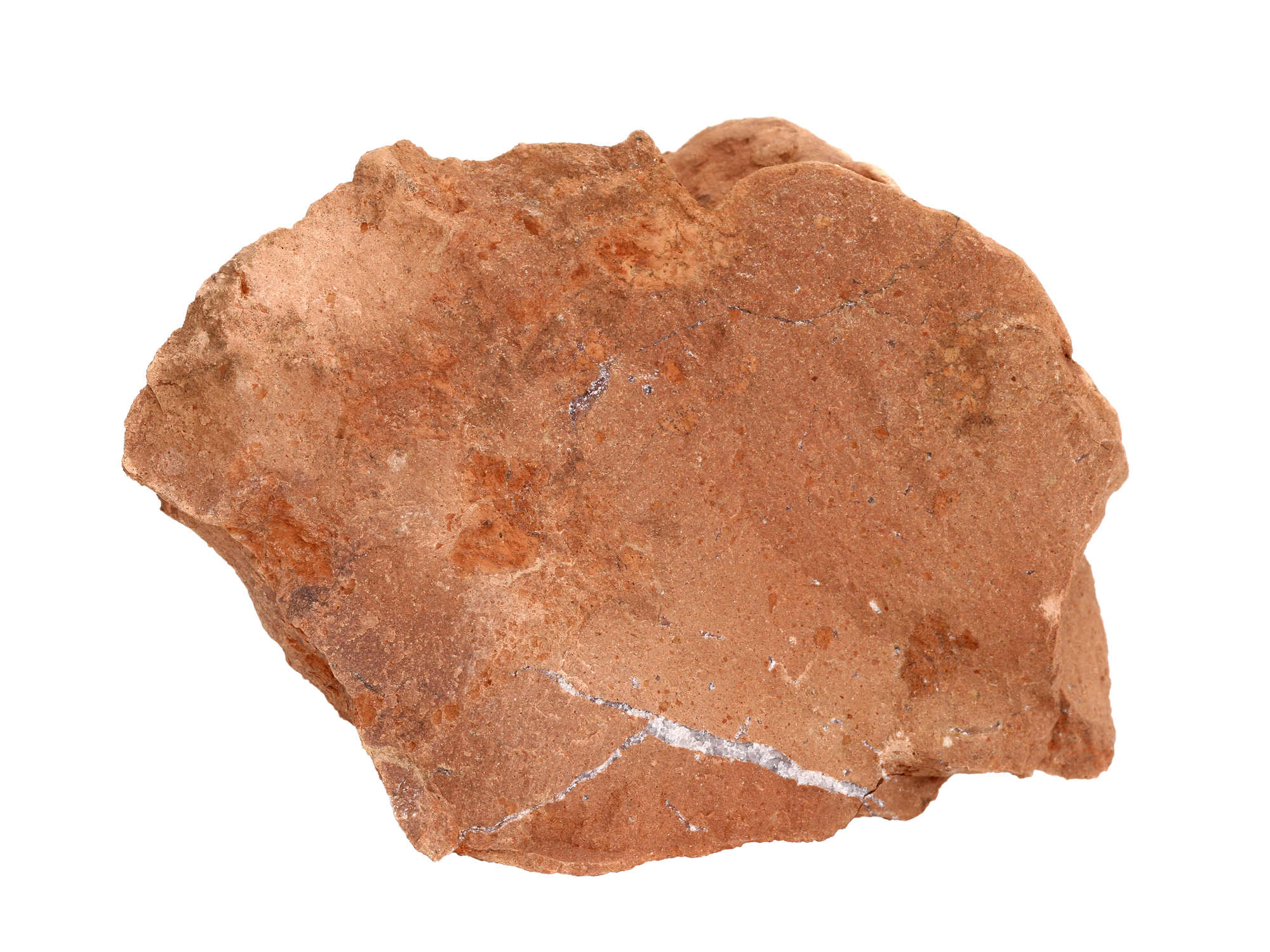Reddish siltstone with calcite vein